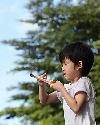PlanToys Aereoplano Spin n Fly in Legno - Fallo Girare! Giochi all'Aperto