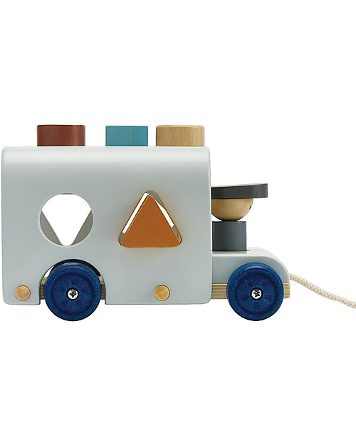 PlanToys Autobus ad Incastri in Legno - Eco-friendly e Divertente Macchine e Trenini  in Legno