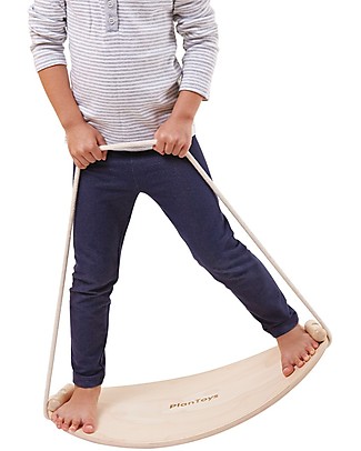 PlanToys Balance Board in Legno - Esercizio per Bimbi Dai 3 Anni Giochi di Equilibrio_