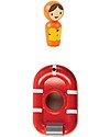 PlanToys Barchetta di Salvataggio Galleggiante in Legno, 8,5 x 12 x 5,5 cm - Ecologica e divertente! Giochi Bagno