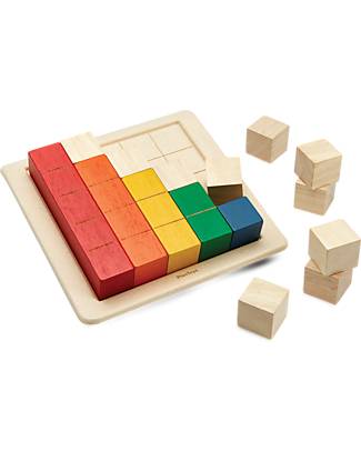 PlanToys Blocchi Colorati - Collezione Unit Plus - Promuove il Pensiero Matematico a Ogni Età Giochi STEM