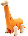 PlanToys Brachiosauro - Stimola l'Immaginazione - Gioco in Legno 100% Sostenibile Animali in Legno