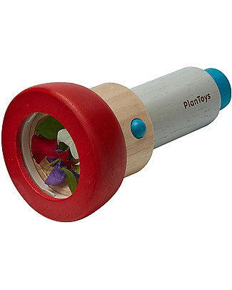 PlanToys Caleidoscopio con Lente Rimovibile - Legno Ecofriendly! Giochi Per Inventare Storie