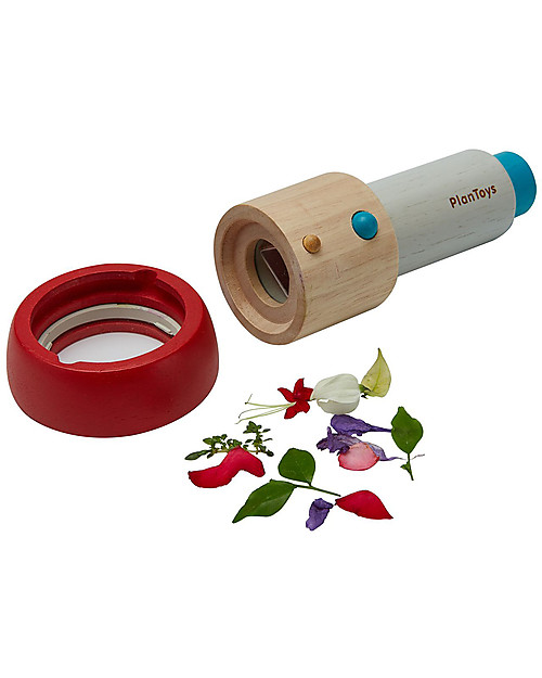 PlanToys Caleidoscopio con Lente Rimovibile - Legno Ecofriendly! Giochi STEM