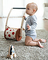 PlanToys Carrello Primi Passi e Sonaglio in Legno, Roll n Walk Carrello Primi Passi