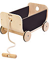 PlanToys Carrettino in Legno, Nero - Gioca e riordina Trainabili