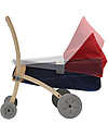 PlanToys Carrozzina per le Bambole in Legno - Fronte strada e Fronte Mamma Carrozzine per Bambole