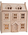 PlanToys Casa delle Bambole in Legno Stile Vittoriano - 2 piani + attico - 64x32x72 cm Case delle Bambole