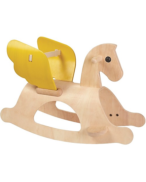 PlanToys Cavallo a Dondolo in Legno con Ali Pegasus Cavalcabili