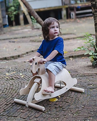 PlanToys Cavallo a Dondolo in Legno Lusitano Cavalcabili