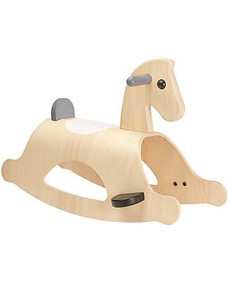 PlanToys Cavallo a Dondolo in Legno Palomino Mono Cavalcabili