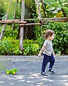 PlanToys Coccodrillo Click-Clack, Giocattolo da Tirare in Legno - Ecologico e divertente! Trainabili