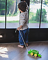 PlanToys Coccodrillo Click-Clack, Giocattolo da Tirare in Legno - Ecologico e divertente! Trainabili