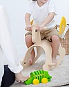 PlanToys Coccodrillo Click-Clack, Giocattolo da Tirare in Legno - Ecologico e divertente! Trainabili