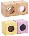 PlanToys Cubi Sensoriali in Legno - Sviluppo Visivo, Uditivo e Tattile Giochi Montessoriani