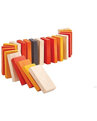 PlanToys Domino Colorato in Legno - Migliora Concentrazione e Coordinazione Giochi Creativi