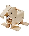 PlanToys Elefante a Dondolo in Legno Walking Elephant - Cammina come un Vero Elefante! Cavalcabili