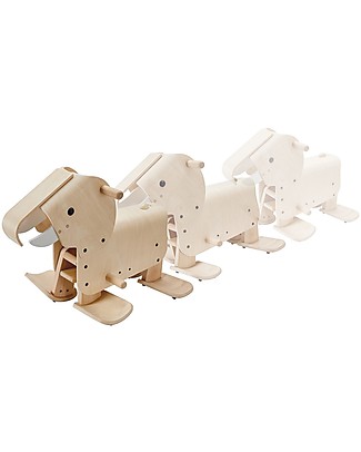 PlanToys Elefante a Dondolo in Legno Walking Elephant - Cammina come un Vero Elefante! Cavalcabili