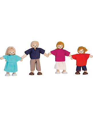 PlanToys Famiglia di Bambole in Legno - per Casa delle Bambole Plantoys Bambole