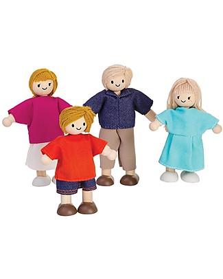 PlanToys Famiglia di Bambole in Legno - per Casa delle Bambole Plantoys Giochi Creativi