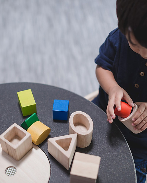 PlanToys Forme Geometriche da Incastrare in Legno - Allena la Manualità! Incastri in Legno