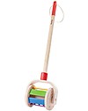 PlanToys Giocattolo da Spingere e Sonaglio in Legno, Walk and Roll Trainabili