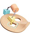 PlanToys Gioco ad Incastri in Legno, Figure Geometriche - Coordinazione Occhio-Mano! Incastri in Legno