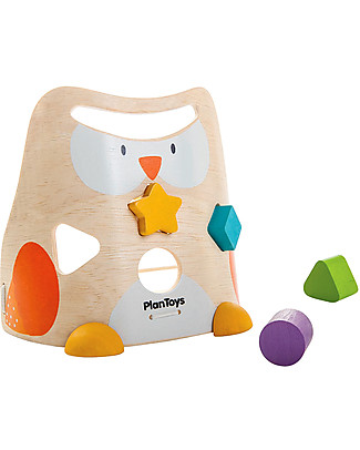 PlanToys Gioco ad Incastri in Legno, Gufetto - Eco-friendly, divertente ed educativo! Incastri In Legno