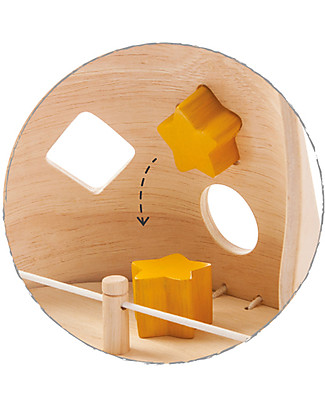 PlanToys Gioco ad Incastri in Legno, Gufetto - Eco-friendly, divertente ed educativo! Incastri In Legno