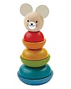 PlanToys Gioco da Impilare in Legno Topolino, 7 pezzi - Ecologico e divertente! Incastri in Legno