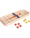 PlanToys Gioco da Tavolo in Legno 2-1, Shuffleboard e Disc Flicking - Ecologico e divertente Giochi da Tavolo