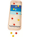 PlanToys Gioco da Tavolo in Legno 2-1, Shuffleboard e Disc Flicking - Ecologico e divertente Giochi da Tavolo