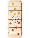PlanToys Gioco da Tavolo in Legno 2-1, Shuffleboard e Disc Flicking - Ecologico e divertente Giochi da Tavolo