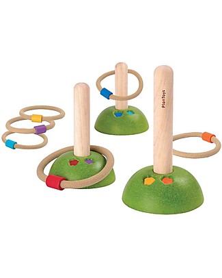 PlanToys Gioco degli Anelli in Legno - Sfida gli Amici Giochi all'Aperto