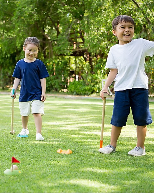 PlanToys Gioco del Mini Golf per Bambini, Set Completo - Per 2 Giocatori Giochi da Esterno_
