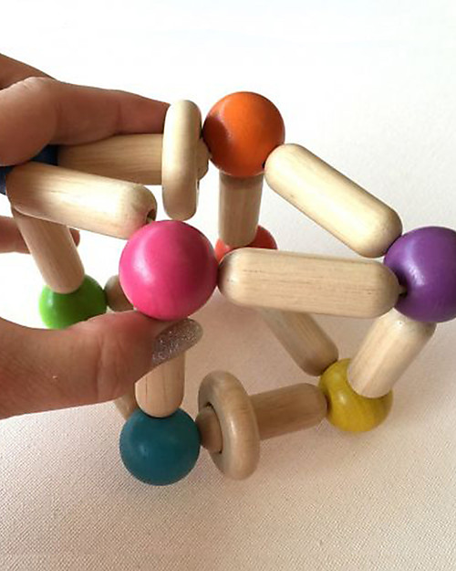 PlanToys Gioco in Legno Cubo Sonaglio - Ecologico Sonagli di Legno