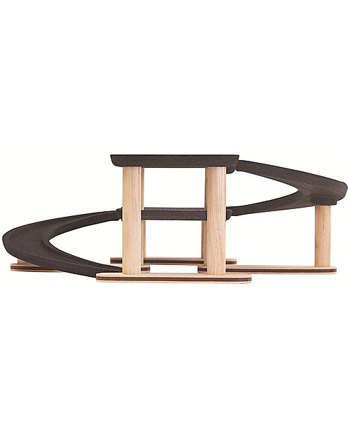 PlanToys Gioco in Legno Race and Play Parking Garage - Diverte e sviluppa la fantasia Macchine e Trenini  in Legno