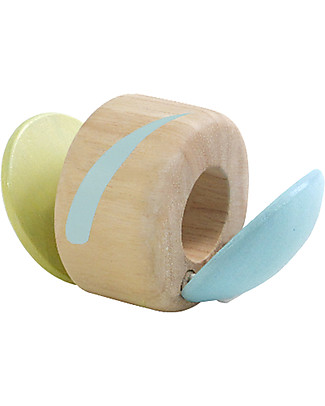PlanToys Gioco in Legno Sonaglio Effetto Applauso, Colori Pastello - Ecologico e divertente! Strumenti Musicali