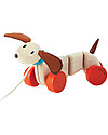 PlanToys Happy Puppy, Cucciolo da Tirare in Legno - Incoraggia il Movimento Trainabili