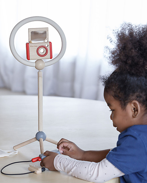 PlanToys Kit da Vlogger (Video Blogger) in Legno - Incoraggia il Talento Artistico Far finta di