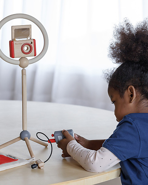 PlanToys Kit da Vlogger (Video Blogger) in Legno - Incoraggia il Talento Artistico Far finta di
