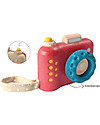 PlanToys La Mia Prima Macchina Fotografica, 10 x 5,2 x 8 cm - Legno: ecologica e divertente Far finta di