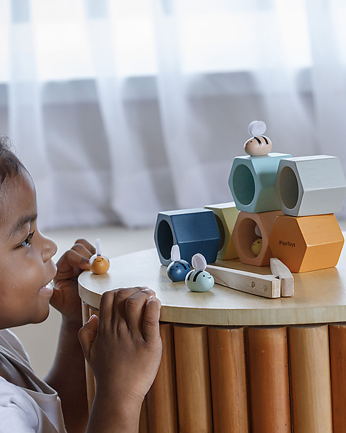PlanToys L'alveare Bee Hive - Colori Pastello - Educativo e Divertente Giochi Montessoriani