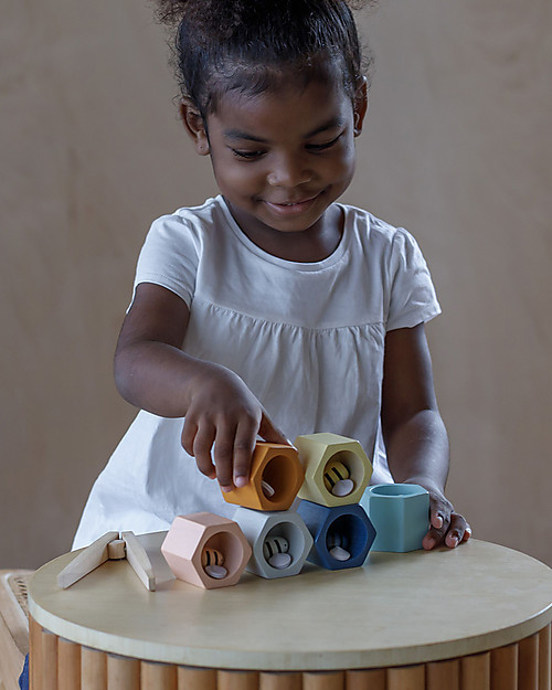 PlanToys L'alveare Bee Hive - Colori Pastello - Educativo e Divertente Giochi Montessoriani