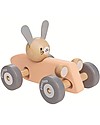 PlanToys Macchina da Corsa in Legno, Coniglietto - Inizia la Gara! Macchine e Trenini  in Legno