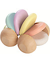PlanToys Macchinina in Legno Color Pastello e Sonaglio - Eco-friendly e Divertente! Sonagli di Legno