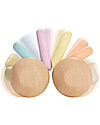 PlanToys Macchinina in Legno Color Pastello e Sonaglio - Eco-friendly e Divertente! Sonagli di Legno