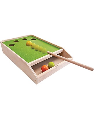 PlanToys Mini Biliardo in Legno - Sfida i Tuoi Amici! Giochi da Tavolo