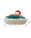 PlanToys Motoscafo Galleggiante in Legno, 8,5 x 12 x 5,5 cm - Ecologica e divertente! Giochi Bagno