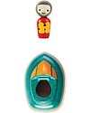 PlanToys Motoscafo Galleggiante in Legno, 8,5 x 12 x 5,5 cm - Ecologica e divertente! Giochi Bagno